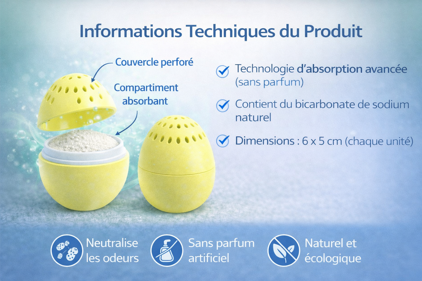 Désodorisant Sans Parfum & Réutilisable